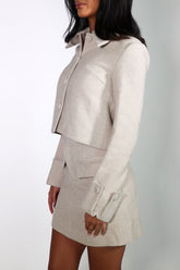 Adeline Tweed Detail Button Coat