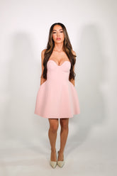 Khy Pink Structured Strapless Bustier Dress